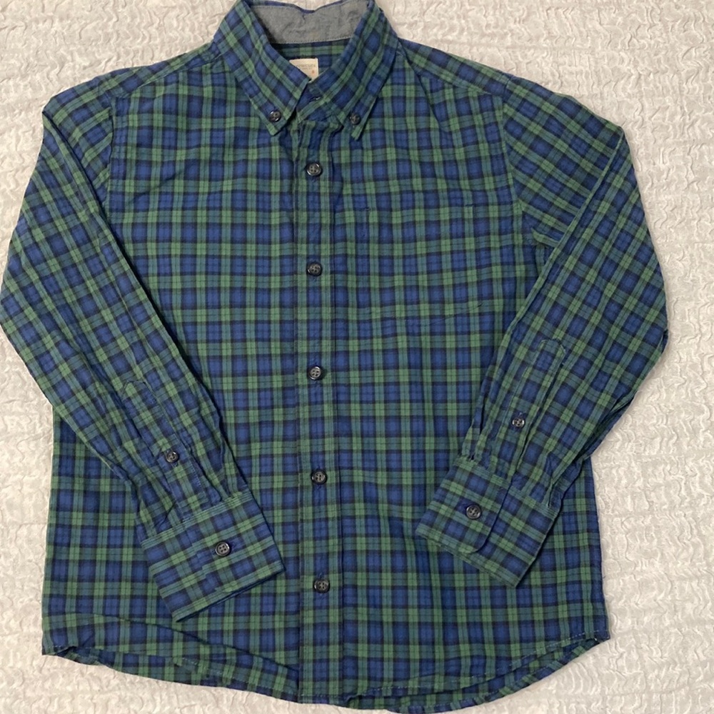 J. Crew Crewcuts Cotton Poplin Button Down Long Sleeve Dress Shirt size 8